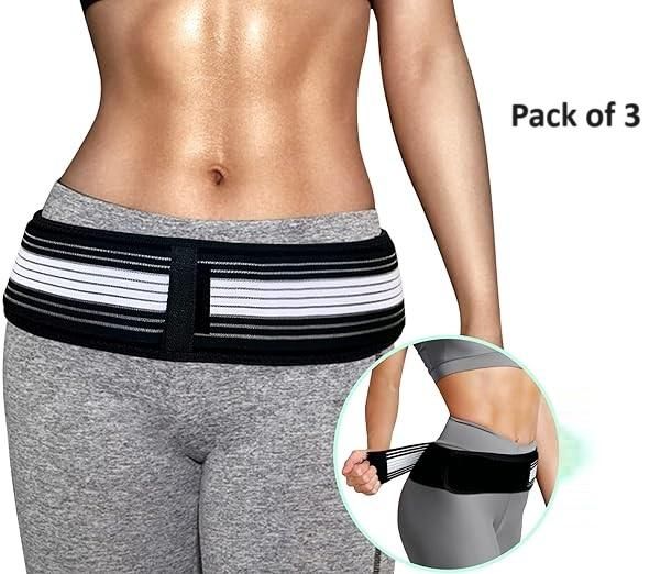 Hip Lifting Breathable Abdominal Tightening Waist Binding & Hip Support  Strap (Pack of 3)